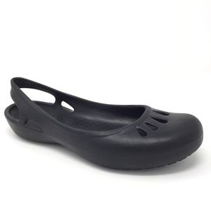 Crocs Malindi Flat Slingback Black Size 8
